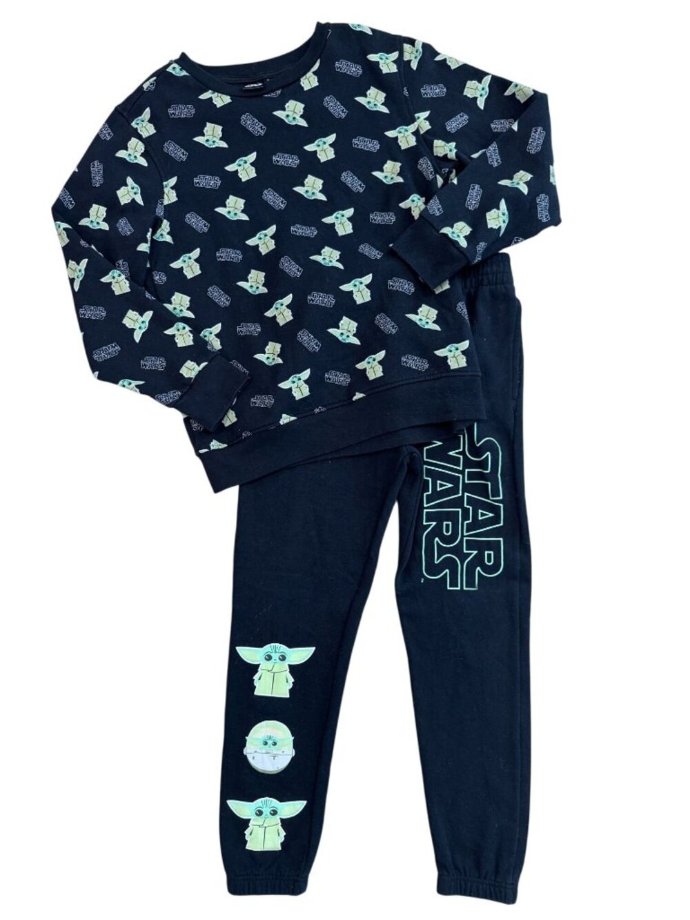 Kids Star Wars The Mandalorian Grogu Sweatsuit Set (Size Large)